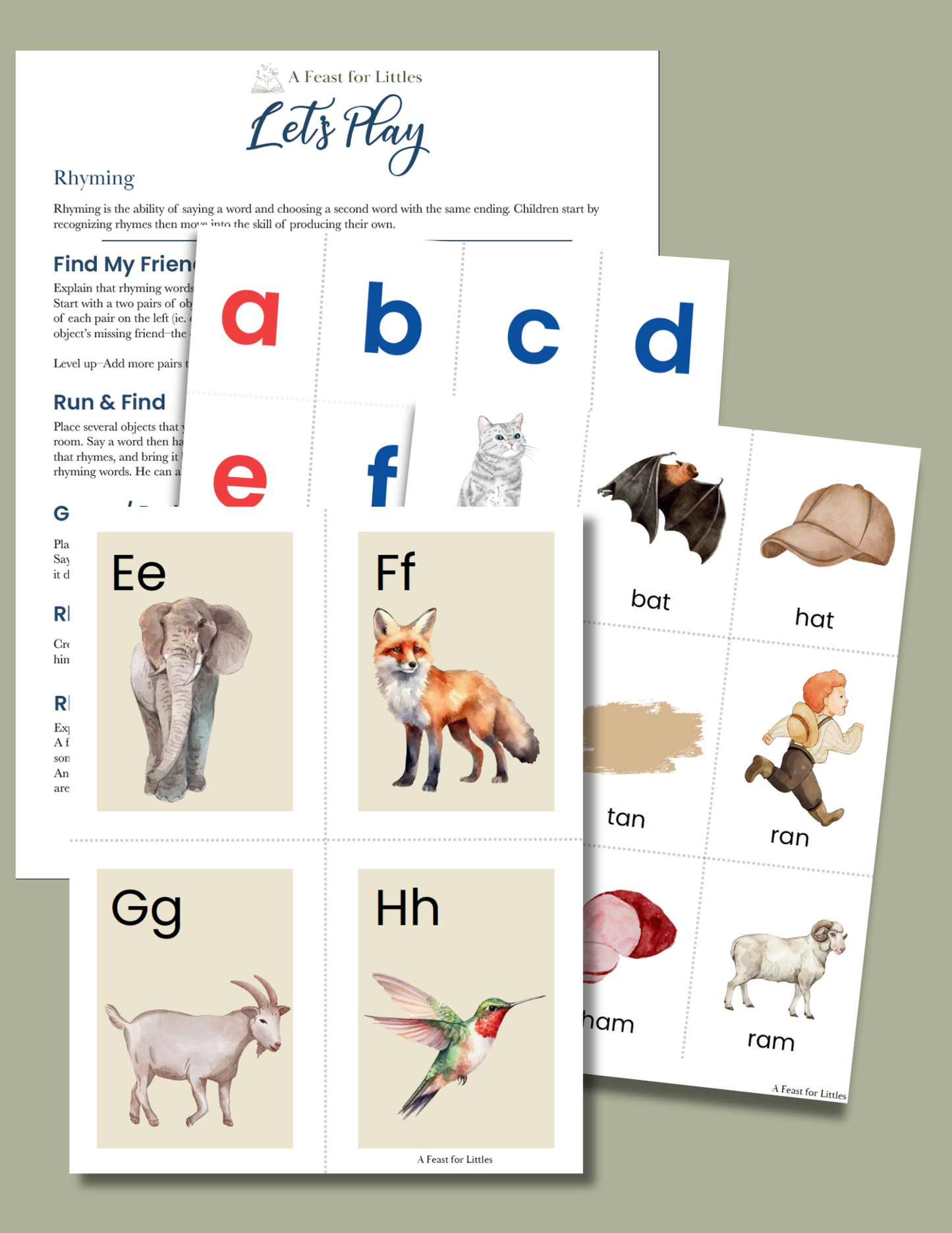 Letters to Early Reading Play Guide