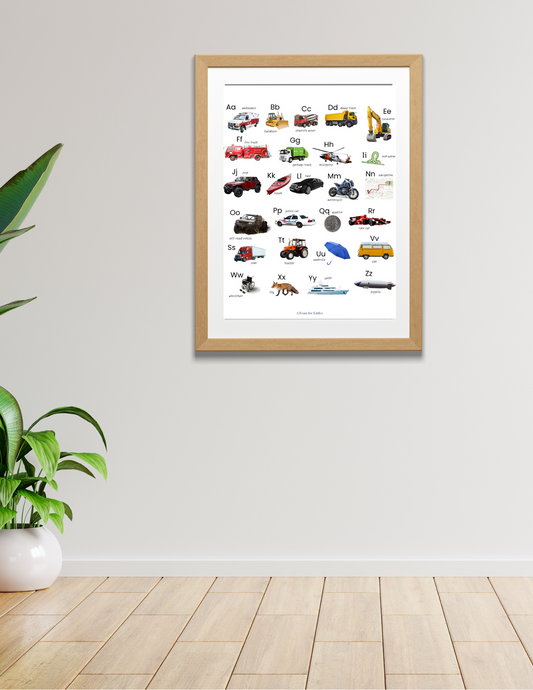 Vehicle Alphabet Poster